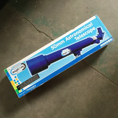 Blue 50mm Astronomical Telescope - Boxed
