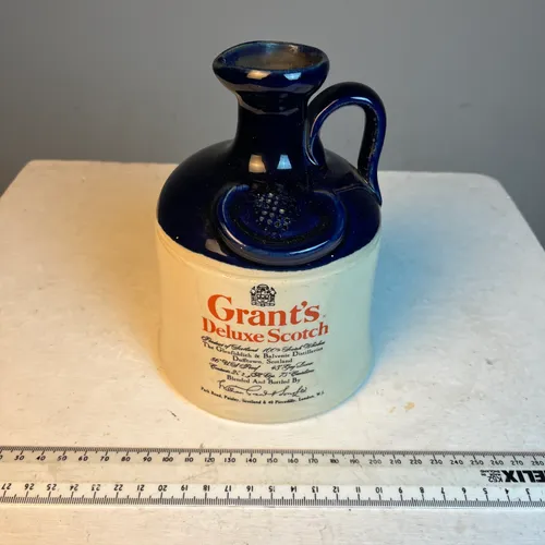 Grant's Deluxe Scotch stoneware bottle