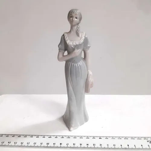 Pale blue lady figurine ornament