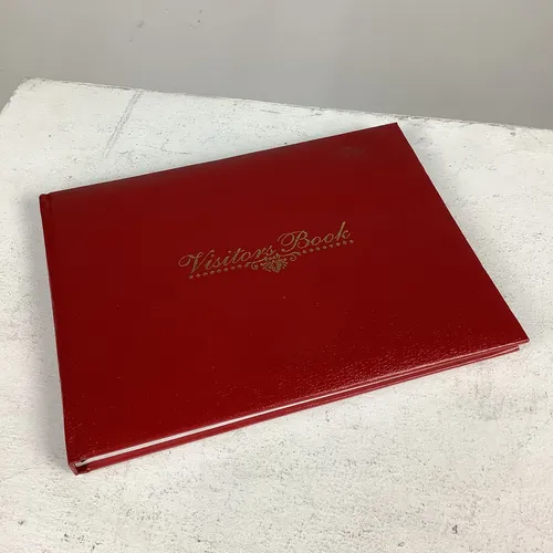 Red Leather Visitors Book