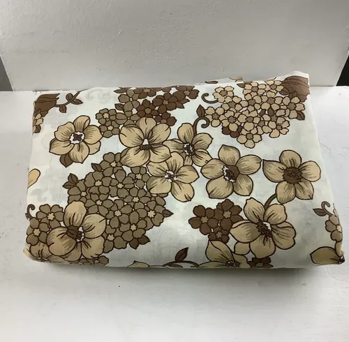 Brown floral fabric 