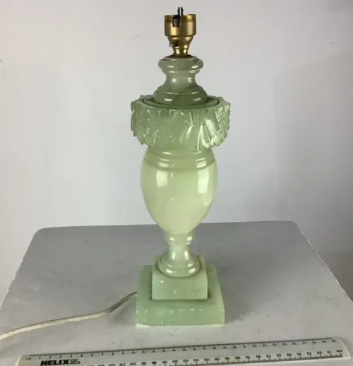 Pale Green Marble Lamp Base