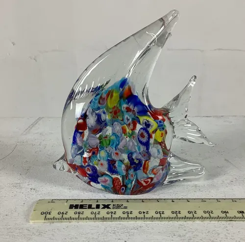 Colourful Glass Fish Paperweight / Ornament