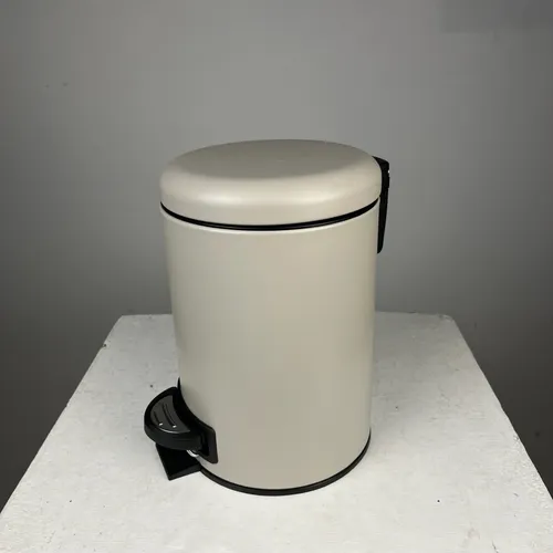 Small Cream Swing Bin/Bathroom Bin
