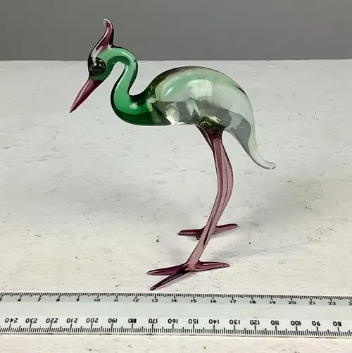 Glass bird ornament