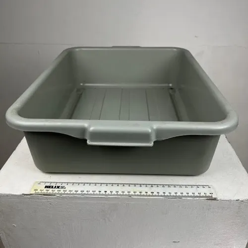 Grey Plastic Tote / Bus Box Tray 