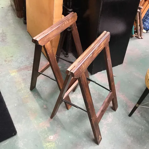 Wooden Coffin Trestle - Pair