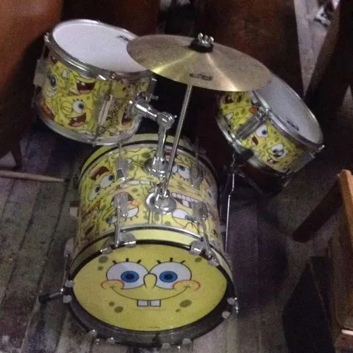 Children's sized SpongeBob SquarePants drum kit