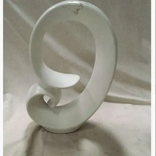 White ceramic swirl ornament 