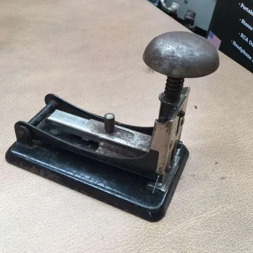 period black metal stapler