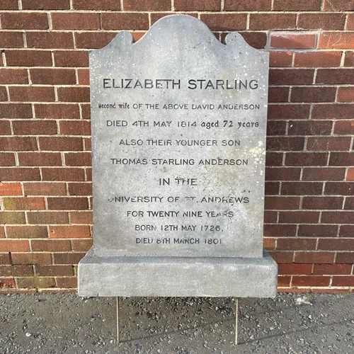 Fake gravestone, Elizabeth Starling H125cm W89cm D34cm