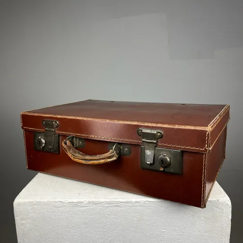 Brown Leather Suitcase