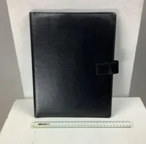 Black Leather Style A4 Document Conference Folder