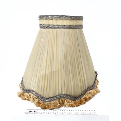 Period Yellow Pleated Shade with Tassels