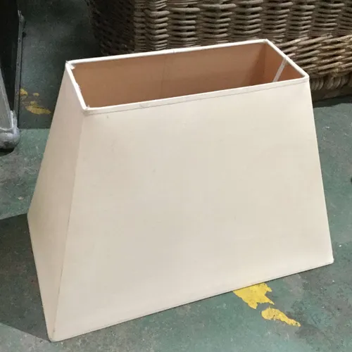 Large white rectangular lampshade
