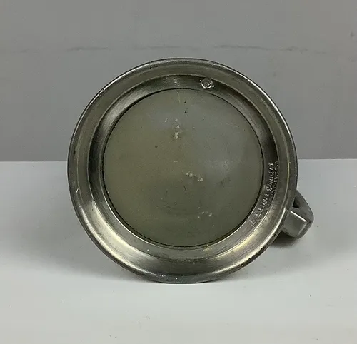 Trans America Engraved Glass Bottom Pewter Tankard