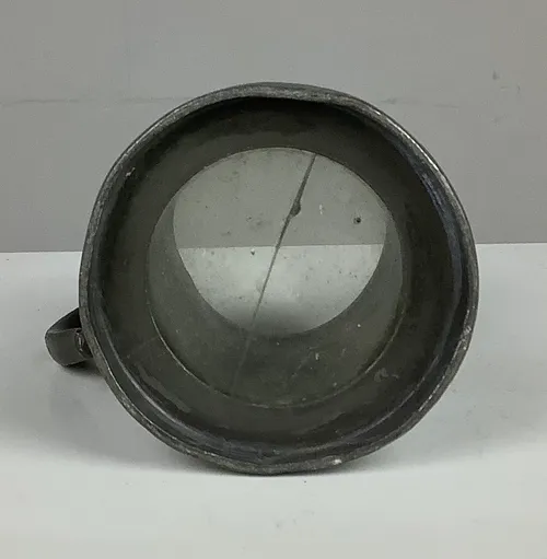 Textured Dark Pewter Tankard with Glass Bottom