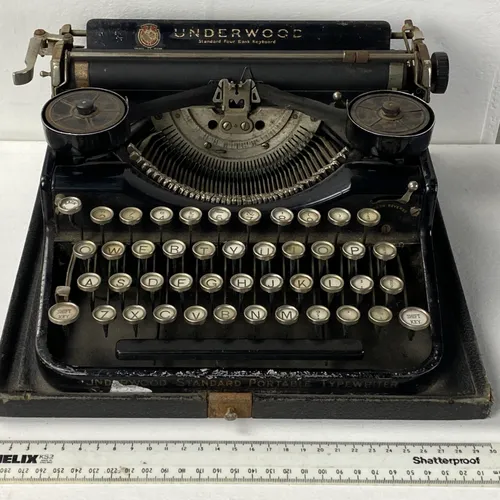 Period black underwood typewriter