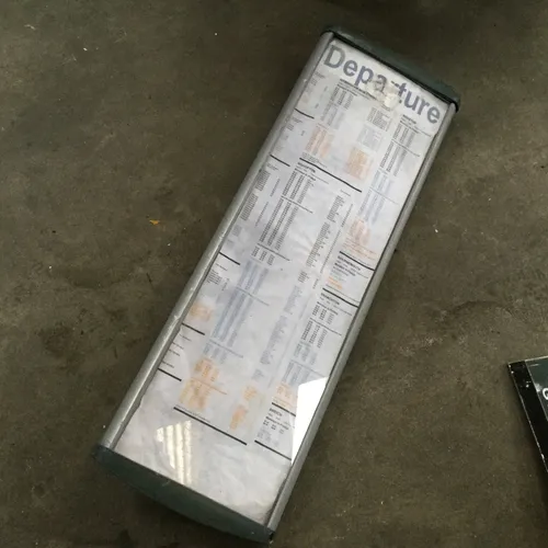 Bus Timetable Display Board Sign