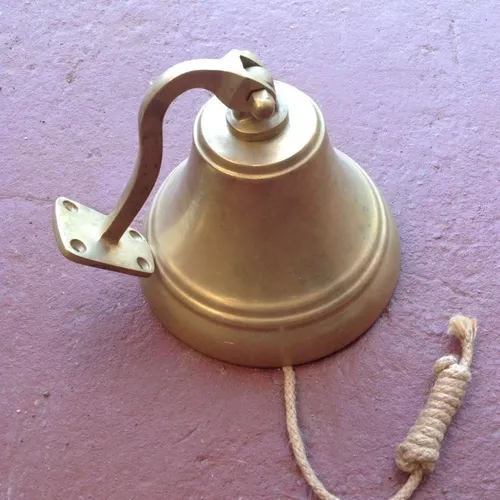 brass bell with wall mount