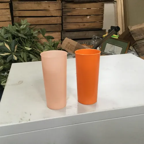 Orange Plastic Tumbler