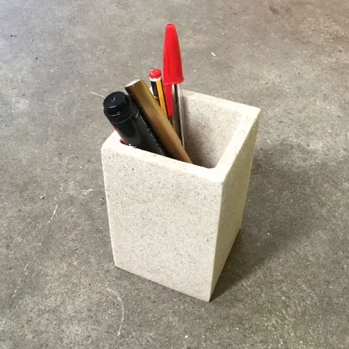 Ceramic Stone Pen Pot Desk Tidy
