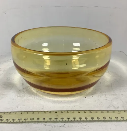 Yellow / Amber Glass Bowl