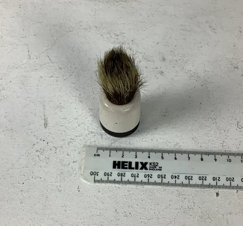Small White Shaving Brush with Black Base