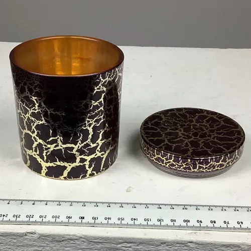 Purple and Gold Patterned Tin
