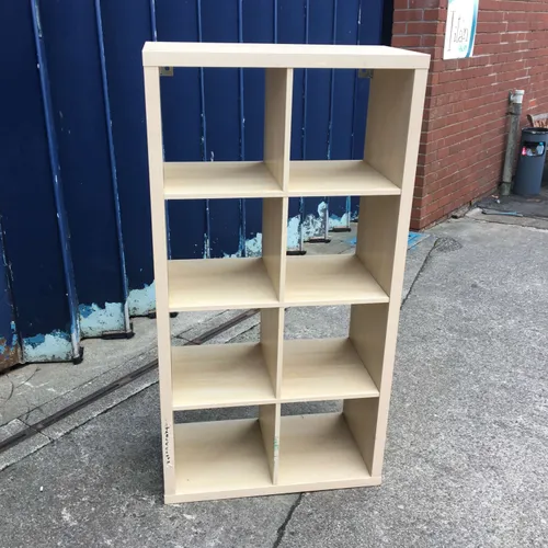 Light Wood 8 Compartment Shelving Unit