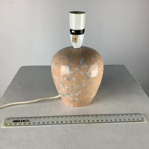 Light Pink Paint Splattred Ceramic Lamp Base