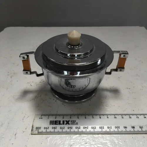 Silver Sugar Pot with Wood Handles