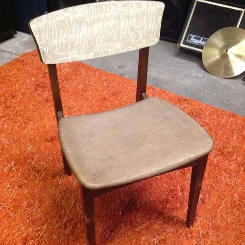 marbled high gloss back dining chair