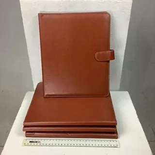 A4 Brown Leather Conference Folder