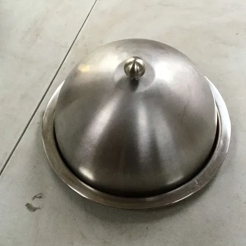 Silver serving tray/cloche with lid