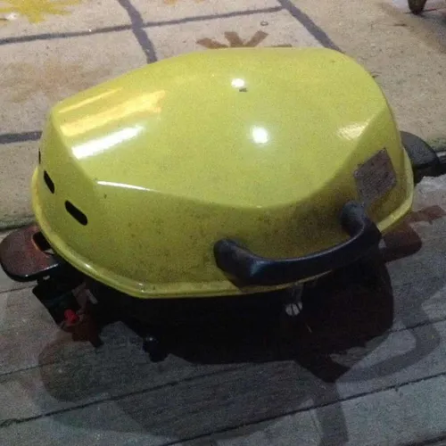 Yellow Black Metal Outdoors Camping Barbecue / Stove