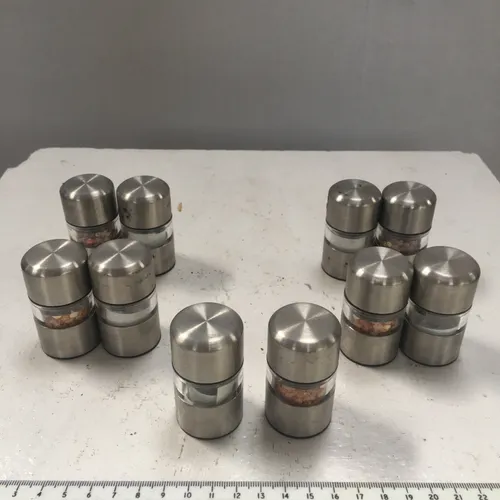 Silver spice pots
