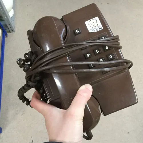 Brown telephone