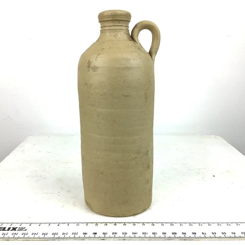 Tall Cream Stoneware Water Bottle