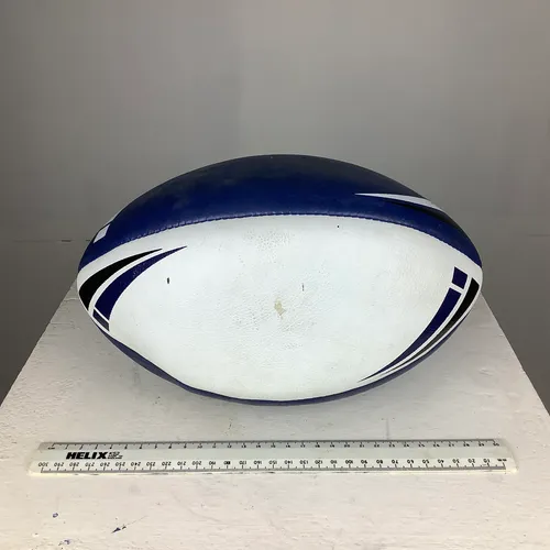 Blue and White Unbranded Rugby Ball