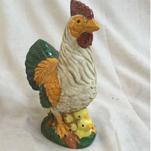 Ceramic Rooster with Chicks