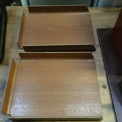 Wooden document/invoice tray