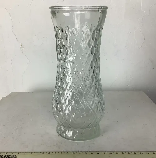 Clear Cut Glass Vase