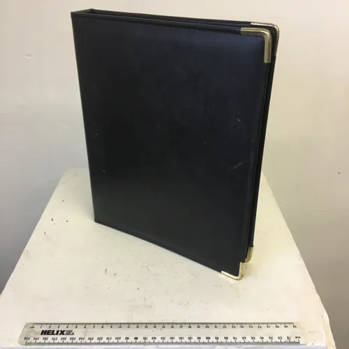 Black leather file 