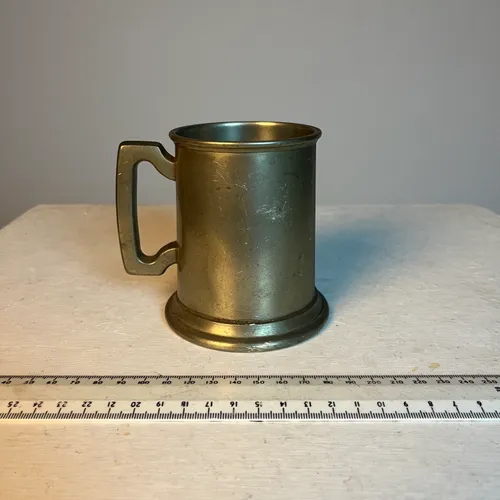 Brass pewter beer mug