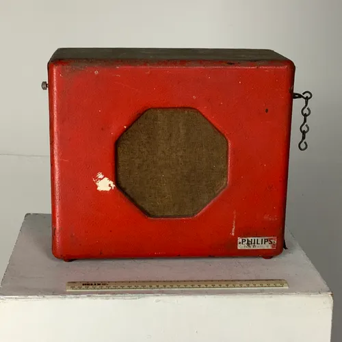 Period Red Philips Tannoy Speaker