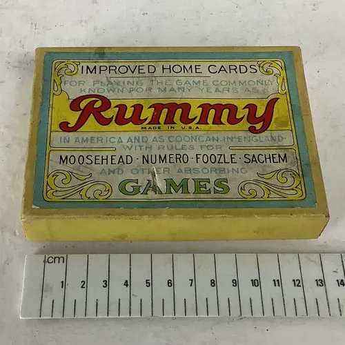 Yellow Box of Period Rummy Playing Cards