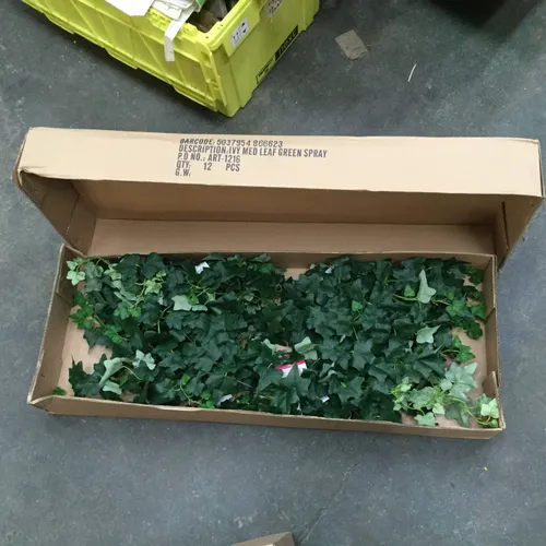 Ivy Medium Leaf Spray Green - 12 Pieces