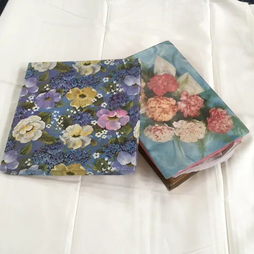 Pair of Floral Print Card Boxes