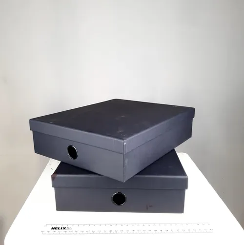 Black Lidded Office Storage Box